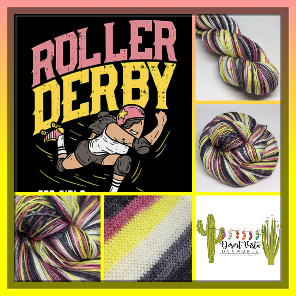 Roller Derby Five Stripe Self Striping Sock Yarn