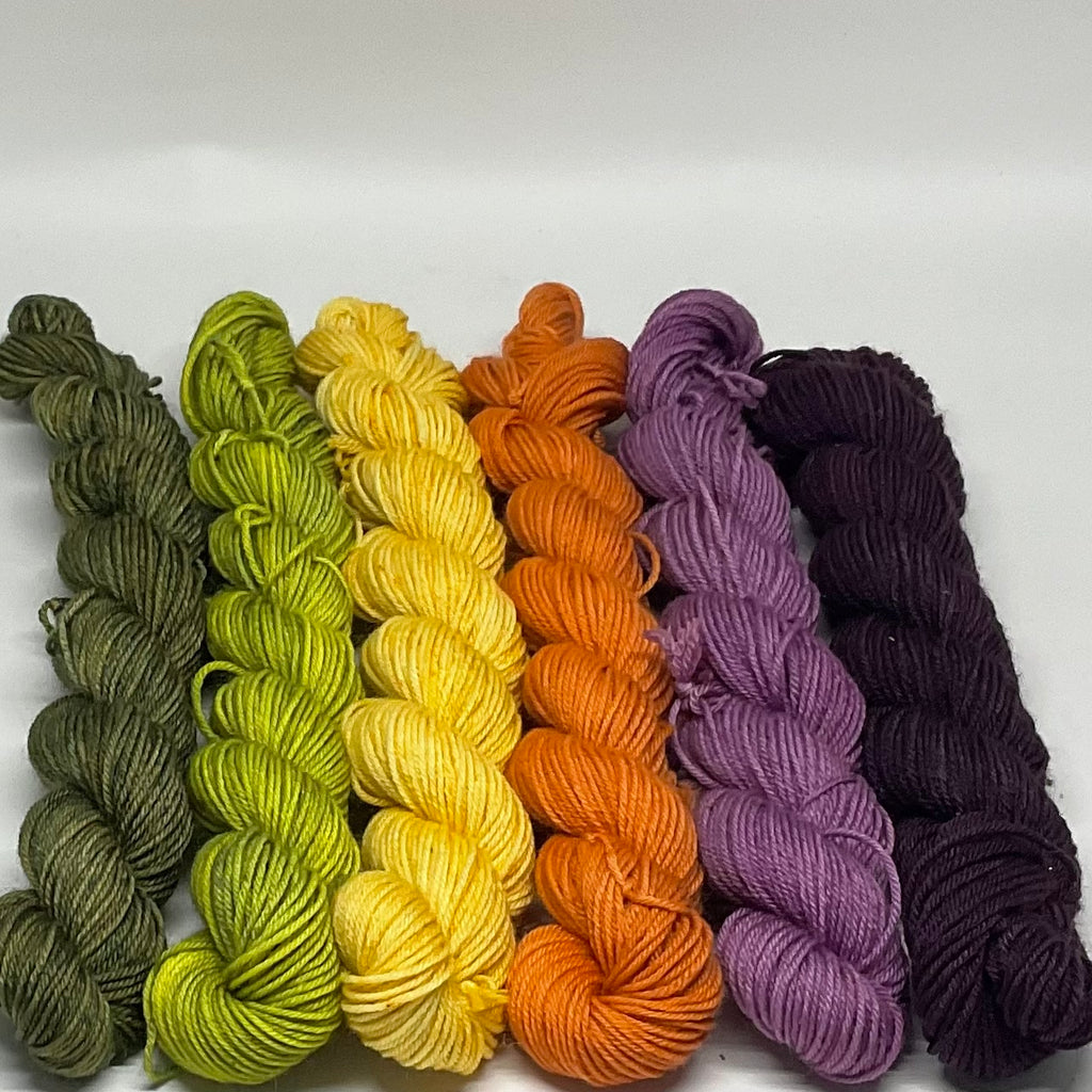 Fall Foliage Mini Skein Set for Toes and Heels Approx. 552 yards