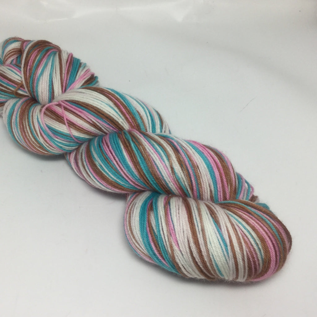 Hot Chocolate & Marshmallows Five Stripe Self Striping Yarn