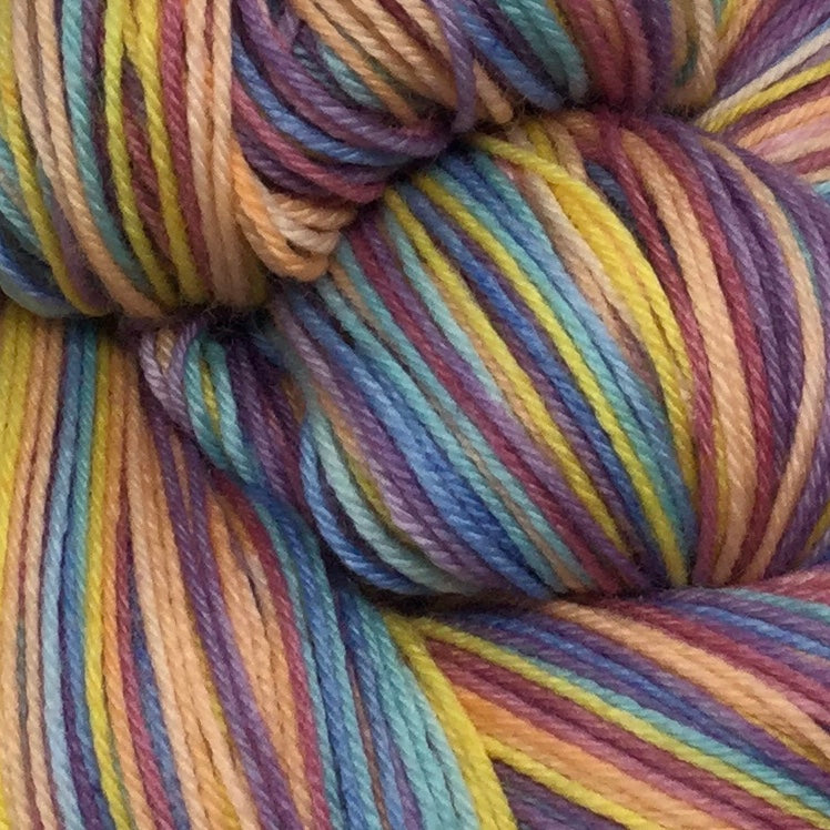 Winter Rainbow Six Stripe Self Striping Yarn