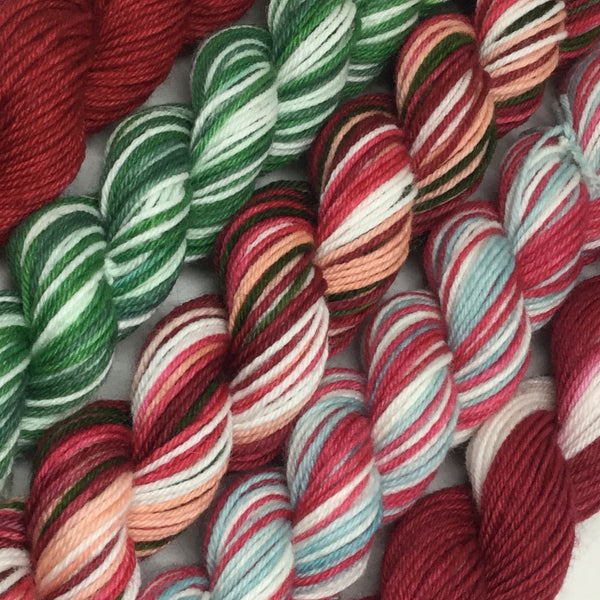 Holiday Cups Mini Skeins for Toes and Heel Set Approx. 500 yards