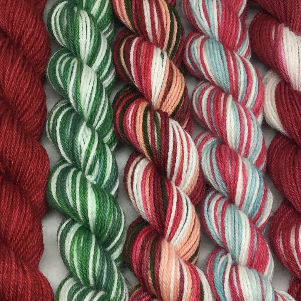 Holiday Cups Mini Skeins for Toes and Heel Set Approx. 500 yards