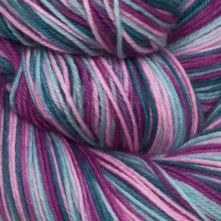 Aqua Iris Four Stripe Self Striping Yarn