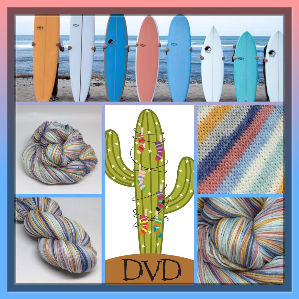 Surf's Up Eight Stripe Self Striping Sock Yarn