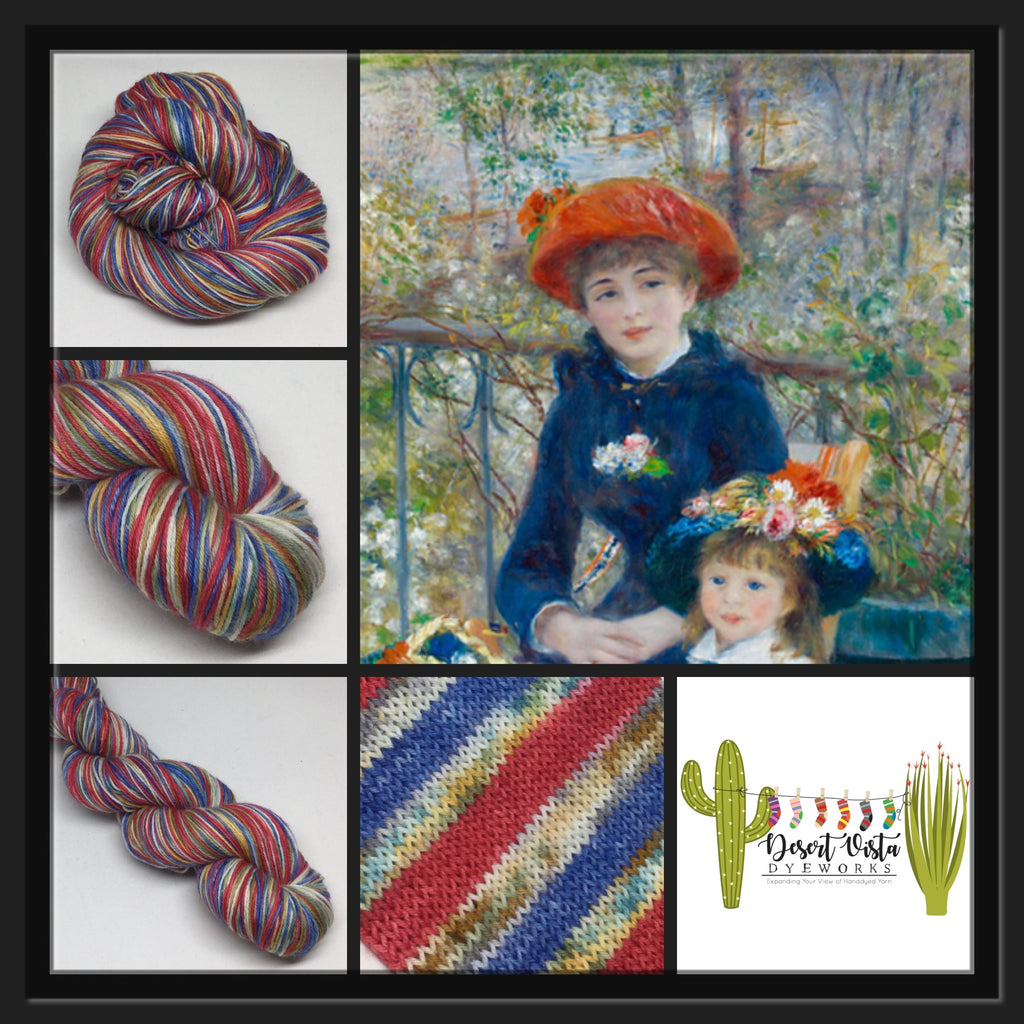 Renoir's Two Sisters Four Stripe Self Striping Yarn