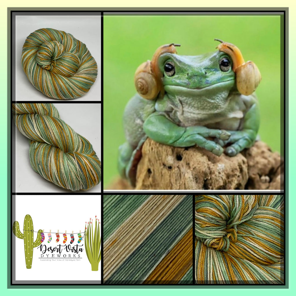 The Extremely Rare Princess Leia Toad Four  Stripe Self Striping Yarn