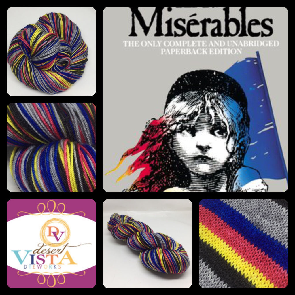 Les Mis Five Stripe Self Striping Yarn