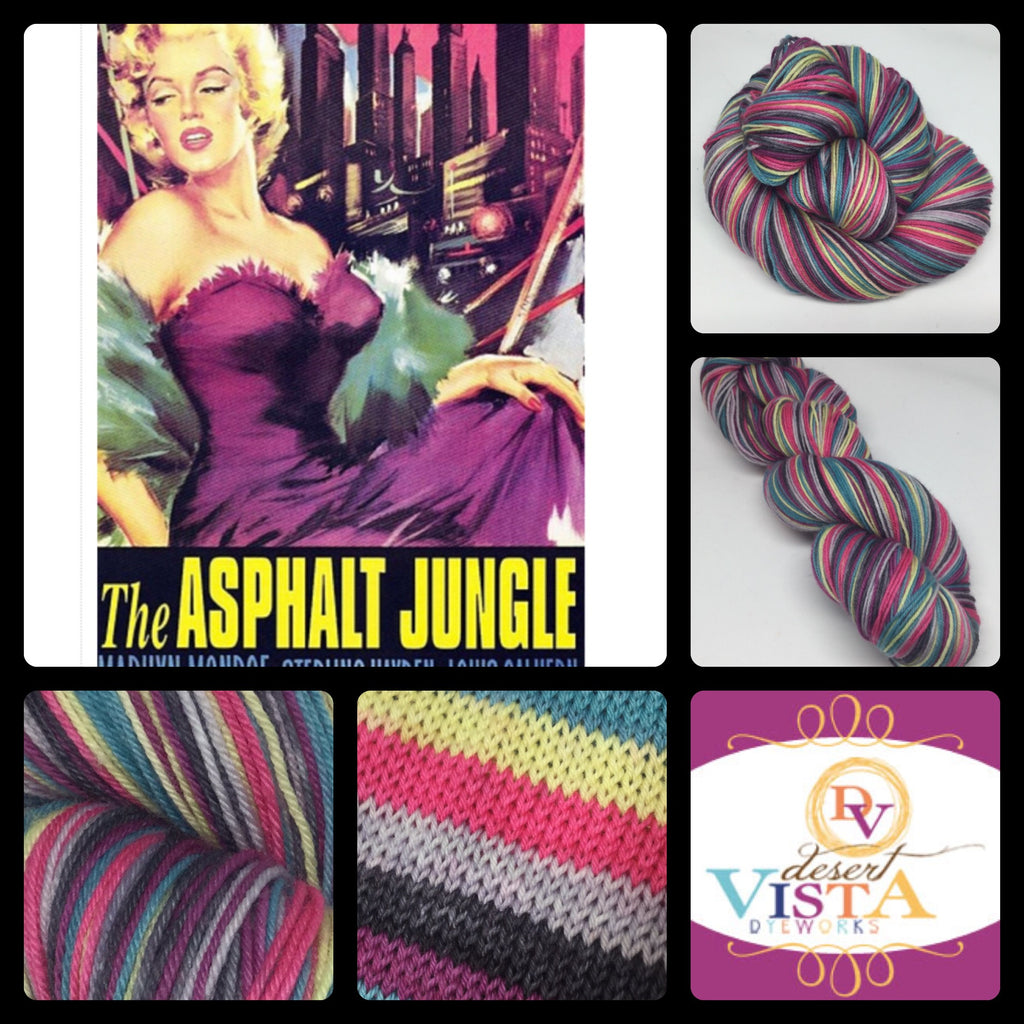 Asphalt Jungle Six Stripe Self Striping Yarn