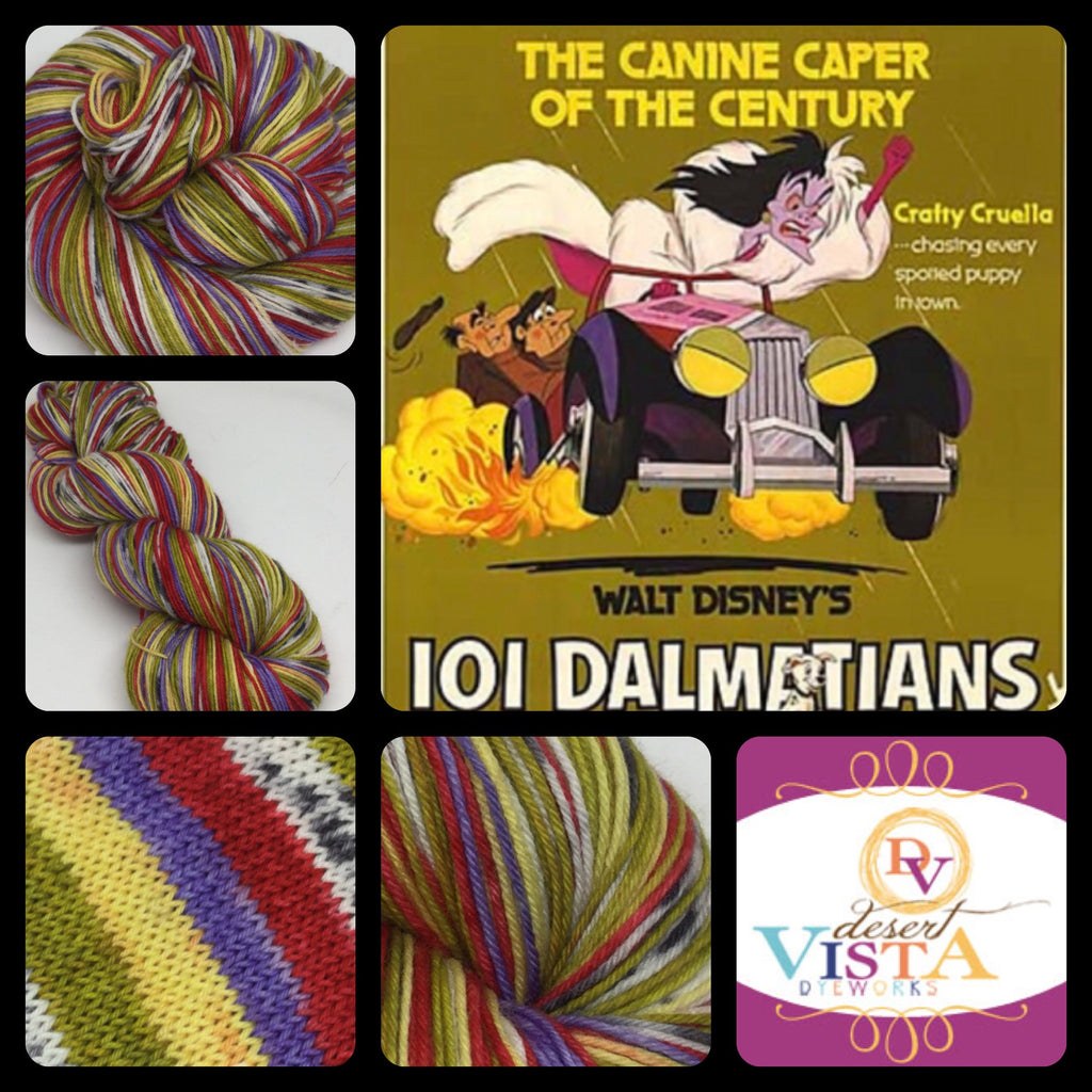 Canine Caper Five Stripe Self Striping Yarn