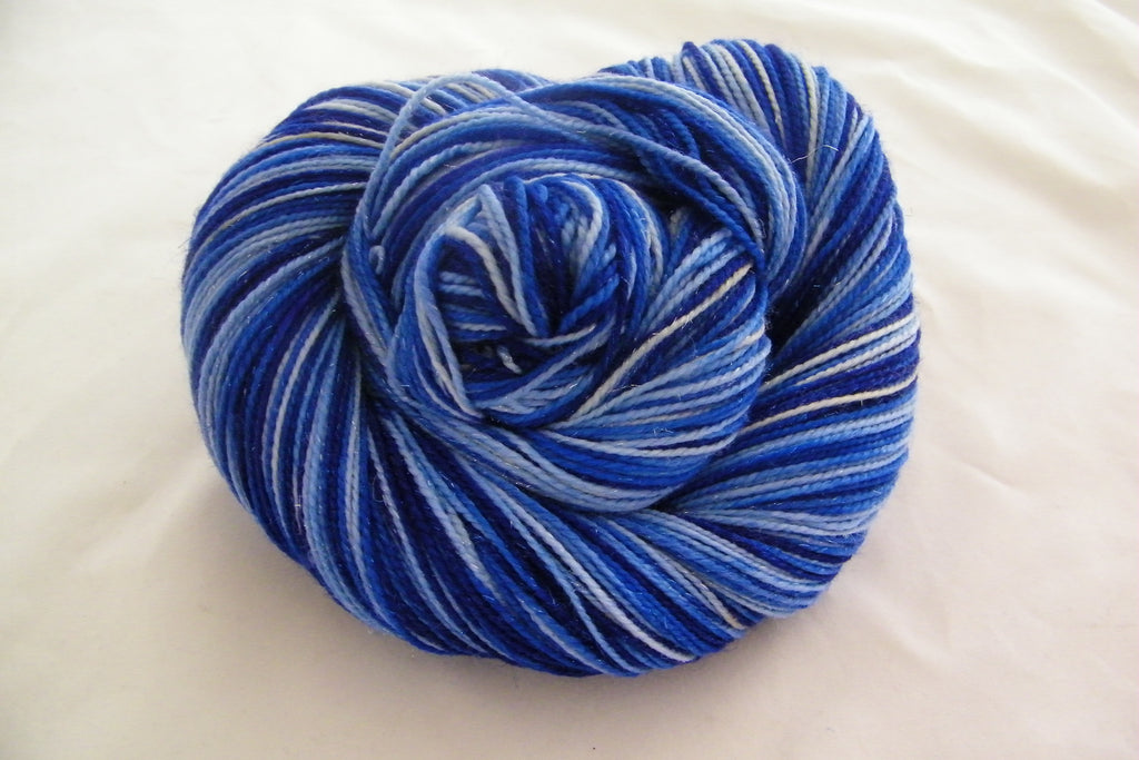 Blue Christmas Without You Six Stripe Self Striping Yarn