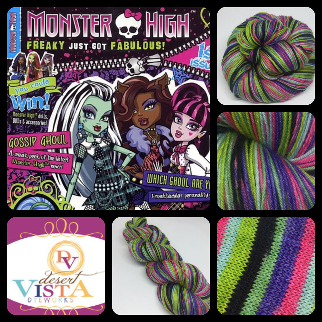 Monster High Six Stripe Self Striping Yarn