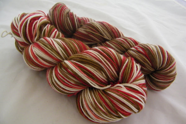 Peppermint Hot Chocolate Four Stripe Self Striping Yarn