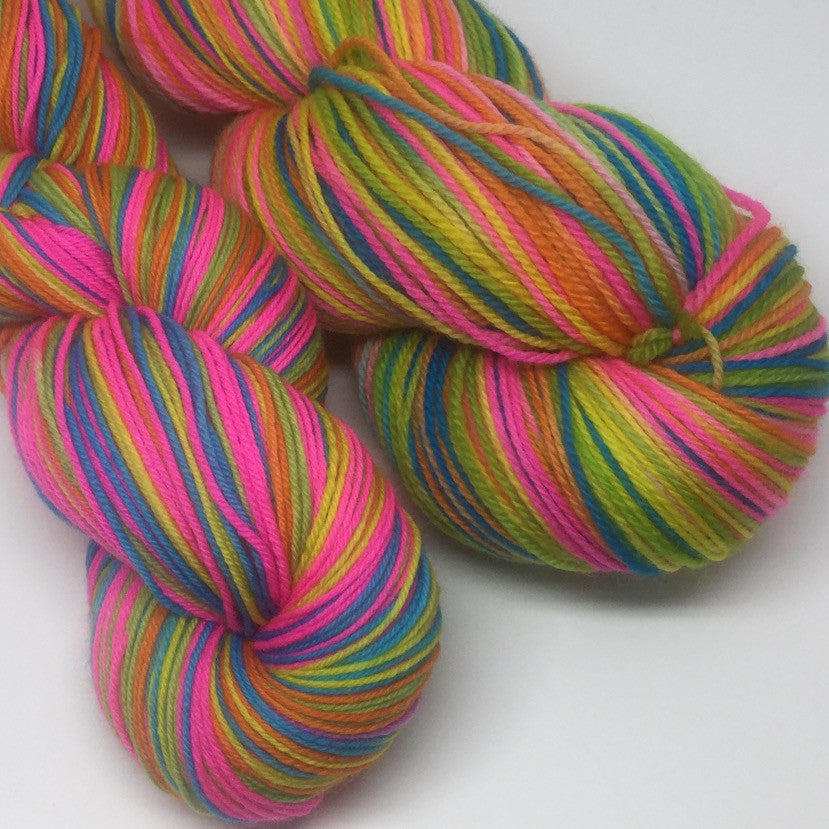 Neon Jelly Bracelets Five Stripe Self Striping Yarn