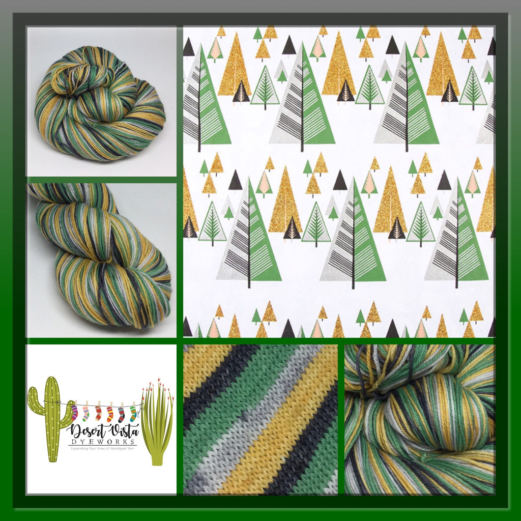 Modern Trees Four Stripe Self Striping Yarn