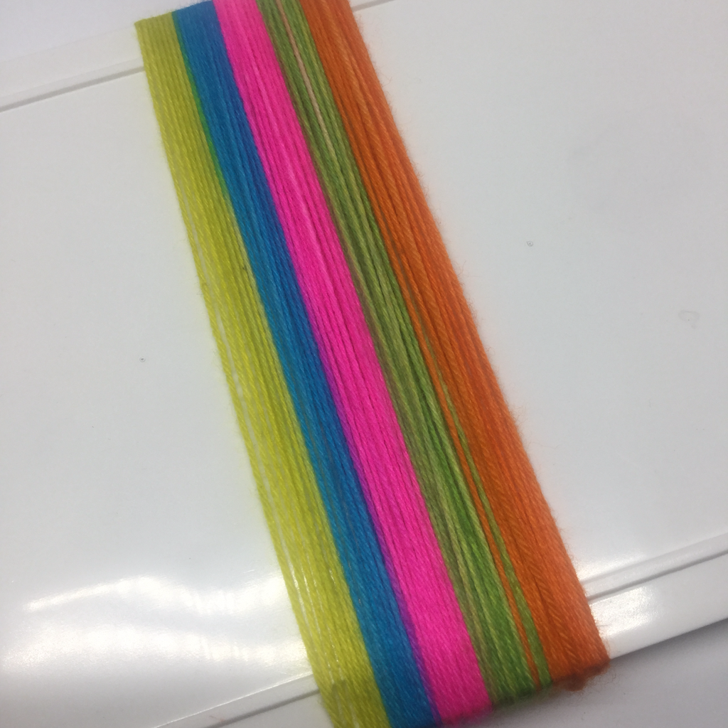 Neon Jelly Bracelets Five Stripe Self Striping Yarn
