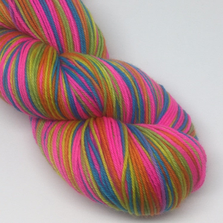 Neon Jelly Bracelets Five Stripe Self Striping Yarn