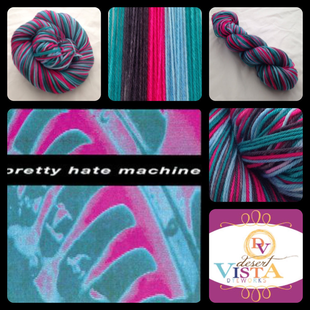 Pretty Hate Machine Four Stripe Self Striping Yarn